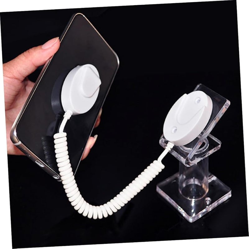 Transparent Acrylic Anti Theft Phone Stand with Security Chain Rotatable Display Bracket - Image 5